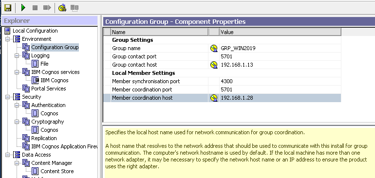 Configure Server with Content Manager