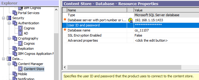 cognos analytics supported sql server versions